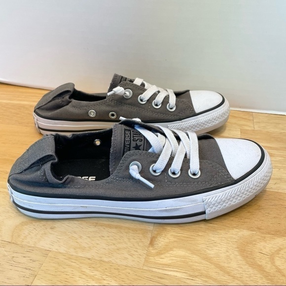 Converse All Star Canvas Low Shoes Size 6 Grey White - Picture 2 of 9